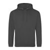 Just Hoods AWJH001 College pamut kapucnis pulóver - Steel Grey  