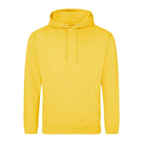 Just Hoods AWJH001 College pamut kapucnis pulóver - Sun Yellow  