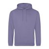 Just Hoods AWJH001 College pamut kapucnis pulóver - True Violet  