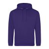 Just Hoods AWJH001 College pamut kapucnis pulóver - Ultra Violet  