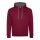 Just Hoods AWJH003 Varsity pamut kapucnis pulóver - Burgundy/Charcoal
