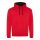 Just Hoods AWJH003 Varsity pamut kapucnis pulóver - Fire Red/Jet Black