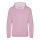 Just Hoods AWJH003J Varsity gyerek pamut kapucnis pulóver - Baby Pink/Arctic White