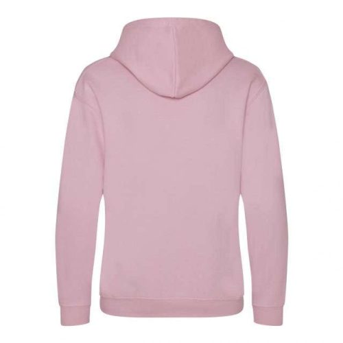 Just Hoods AWJH003J Varsity gyerek pamut kapucnis pulóver - Baby Pink/Arctic White