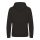 Just Hoods AWJH003J Varsity gyerek pamut kapucnis pulóver - Jet Black/Fire Red