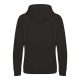 Just Hoods AWJH003J Varsity gyerek pamut kapucnis pulóver - Jet Black/Fire Red