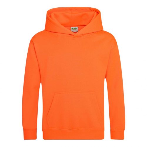 Just Hoods AWJH004J Electric gyerek kapucnis pulóver - Electric Orange