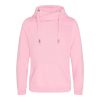 Just Hoods AWJH021 pamut keresztpántos nyakú kapucnis pulóver - Baby Pink