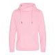 Just Hoods AWJH021 pamut keresztpántos nyakú kapucnis pulóver - Baby Pink