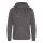 Just Hoods AWJH021 pamut keresztpántos nyakú kapucnis pulóver - Charcoal