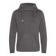 Just Hoods AWJH021 pamut keresztpántos nyakú kapucnis pulóver - Charcoal
