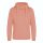 Just Hoods AWJH021 pamut keresztpántos nyakú kapucnis pulóver - Dusty Pink