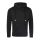Just Hoods AWJH021 pamut keresztpántos nyakú kapucnis pulóver - Jet Black