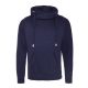 Just Hoods AWJH021 pamut keresztpántos nyakú kapucnis pulóver - Oxford Navy
