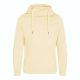 Just Hoods AWJH021 pamut keresztpántos nyakú kapucnis pulóver - Vanilla Milkshake