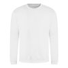 Just Hoods AWJH030 Awdis uniszex pamut környakú pulóver - Arctic White