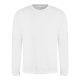 Just Hoods AWJH030 Awdis uniszex pamut környakú pulóver - Arctic White