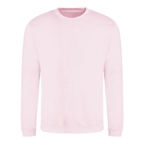 Just Hoods AWJH030 Awdis uniszex pamut környakú pulóver - Baby Pink