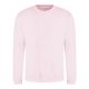Just Hoods AWJH030 Awdis uniszex pamut környakú pulóver - Baby Pink