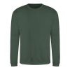 Just Hoods AWJH030 Awdis uniszex pamut környakú pulóver - Bottle Green
