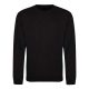Just Hoods AWJH030 Awdis uniszex pamut környakú pulóver - Black Smoke