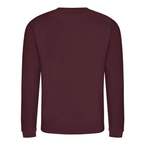 Just Hoods AWJH030 Awdis uniszex pamut környakú pulóver - Burgundy
