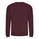 Just Hoods AWJH030 Awdis uniszex pamut környakú pulóver - Burgundy
