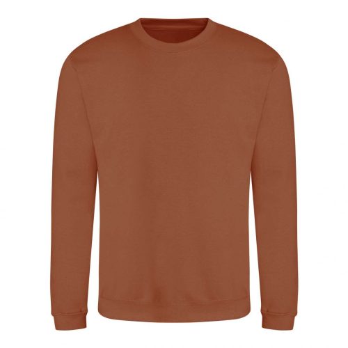 Just Hoods AWJH030 Awdis uniszex pamut környakú pulóver - Caramel Latte