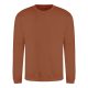 Just Hoods AWJH030 Awdis uniszex pamut környakú pulóver - Caramel Latte
