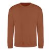 Just Hoods AWJH030 Awdis uniszex pamut környakú pulóver - Caramel Latte