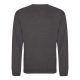 Just Hoods AWJH030 Awdis uniszex pamut környakú pulóver - Charcoal