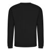 Just Hoods AWJH030 Awdis uniszex pamut környakú pulóver - Deep Black