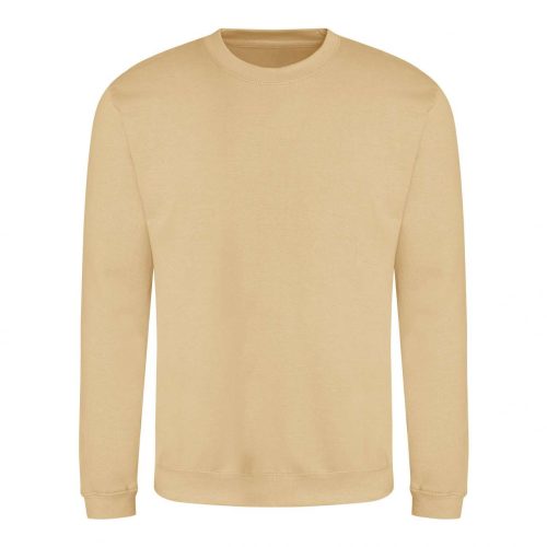Just Hoods AWJH030 Awdis uniszex pamut környakú pulóver - Desert Sand