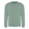 Just Hoods AWJH030 Awdis uniszex pamut környakú pulóver - Dusty Green