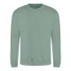 Just Hoods AWJH030 Awdis uniszex pamut környakú pulóver - Dusty Green