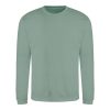 Just Hoods AWJH030 Awdis uniszex pamut környakú pulóver - Dusty Green