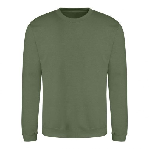 Just Hoods AWJH030 Awdis uniszex pamut környakú pulóver - Earthy Green