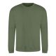 Just Hoods AWJH030 Awdis uniszex pamut környakú pulóver - Earthy Green