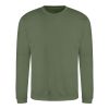 Just Hoods AWJH030 Awdis uniszex pamut környakú pulóver - Earthy Green