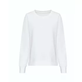   Just Hoods AWJH030F Awdis női pamut környakú pulóver - Arctic White