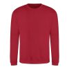 Just Hoods AWJH030 Awdis uniszex pamut környakú pulóver - Fire Red