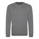 Just Hoods AWJH030 Awdis uniszex pamut környakú pulóver - Graphite Heather