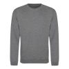 Just Hoods AWJH030 Awdis uniszex pamut környakú pulóver - Graphite Heather