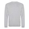 Just Hoods AWJH030 Awdis uniszex pamut környakú pulóver - Heather Grey