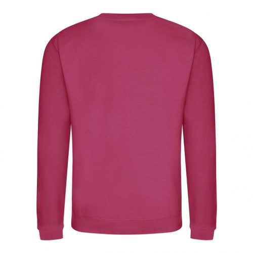 Just Hoods AWJH030 Awdis uniszex pamut környakú pulóver - Hot Pink