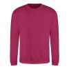 Just Hoods AWJH030 Awdis uniszex pamut környakú pulóver - Hot Pink