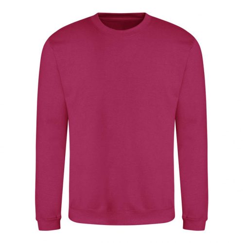 Just Hoods AWJH030 Awdis uniszex pamut környakú pulóver - Hot Pink