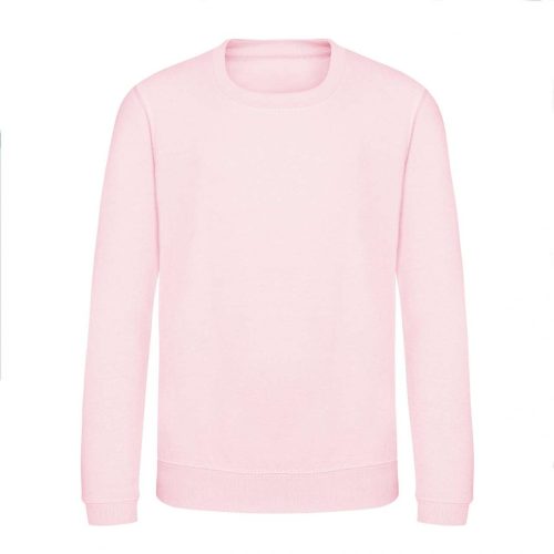 Just Hoods AWJH030J Awdis gyerek környakas pulóver - Baby Pink