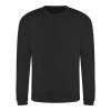 Just Hoods AWJH030 Awdis uniszex pamut környakú pulóver - Jet Black