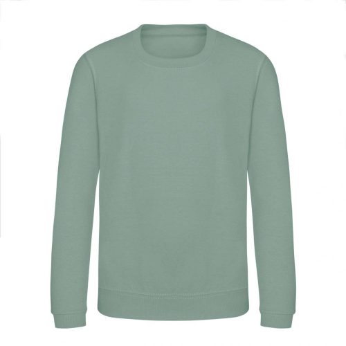 Just Hoods AWJH030J Awdis gyerek környakas pulóver - Dusty Green